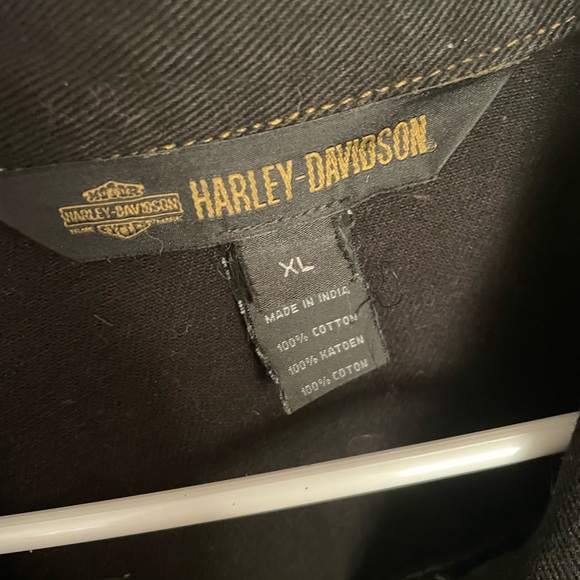 Harley-Davidson black over dyed denim jacket - Picture 5 of 5